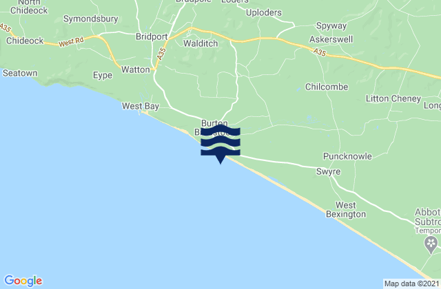 Mappa delle Getijden in Burton Hive Beach, United Kingdom