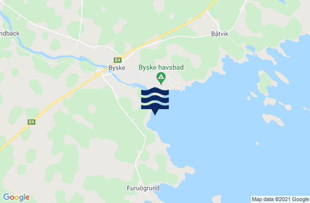 Mappa delle Getijden in Byske, Sweden