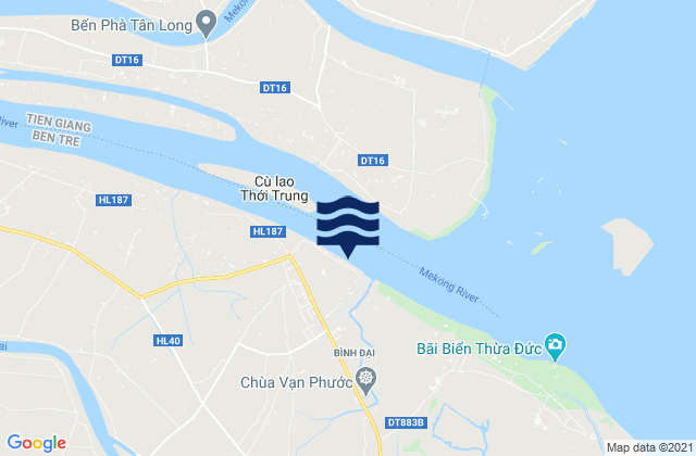 Mappa delle Getijden in Bình Đại, Vietnam