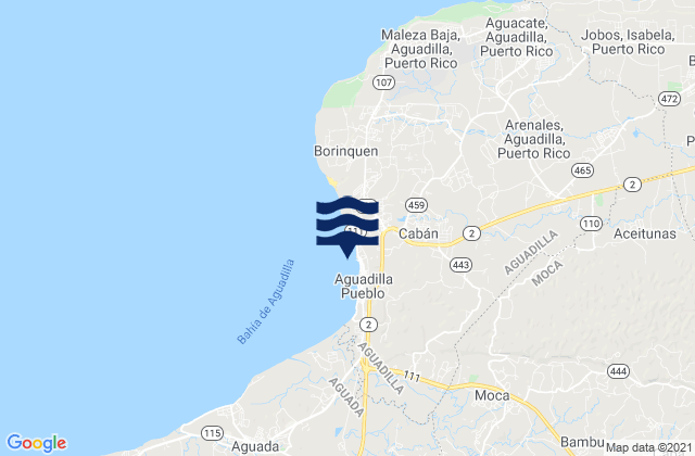 Mappa delle Getijden in Caban, Puerto Rico