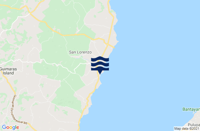Mappa delle Getijden in Cabano, Philippines