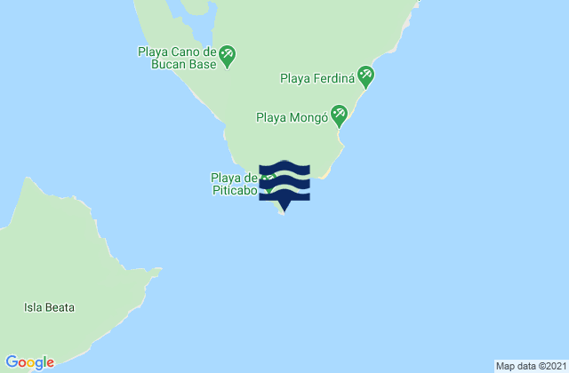 Mappa delle Getijden in Cabo Beata, Dominican Republic