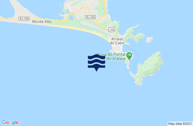 Mappa delle Getijden in Cabo Frio, Brazil