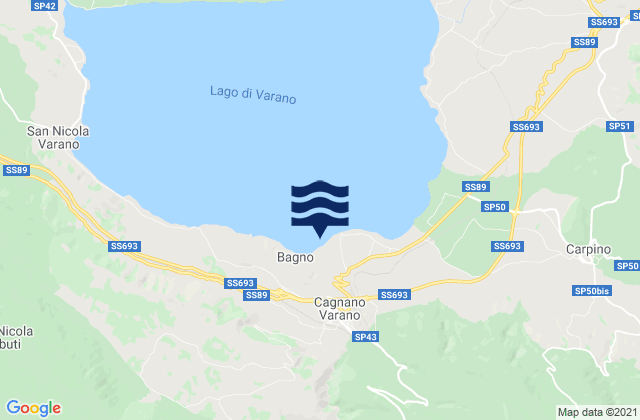 Mappa delle Getijden in Cagnano Varano, Italy