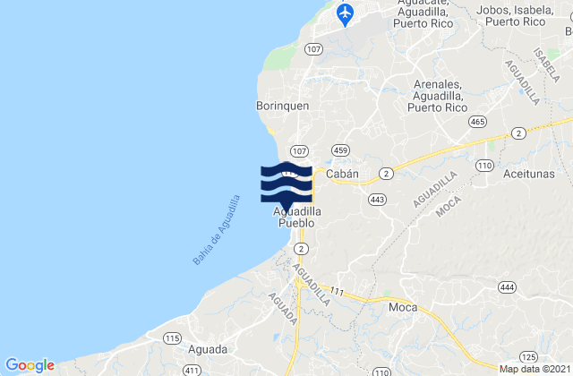 Mappa delle Getijden in Caimital Bajo Barrio, Puerto Rico