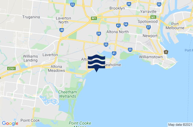 Mappa delle Getijden in Cairnlea, Australia