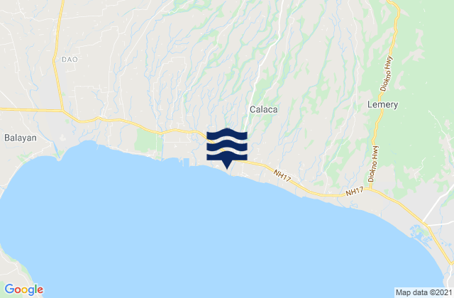 Mappa delle Getijden in Calaca, Philippines