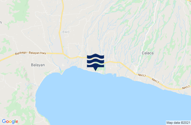 Mappa delle Getijden in Calantas, Philippines