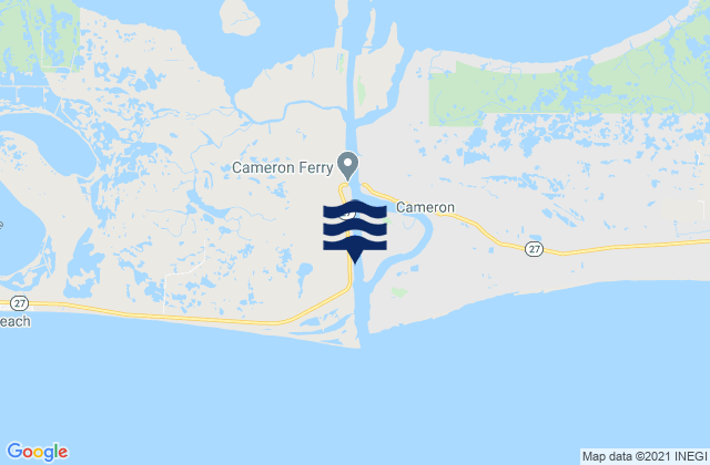 Mappa delle Getijden in Calcasieu Pass (Lighthouse Wharf), United States