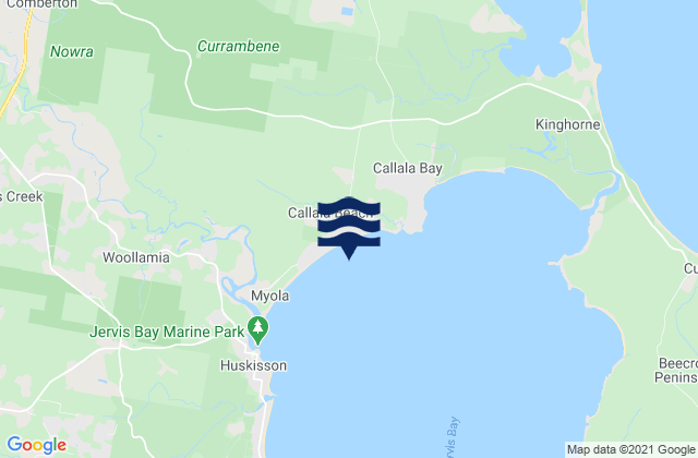 Mappa delle Getijden in Callala Beach, Australia