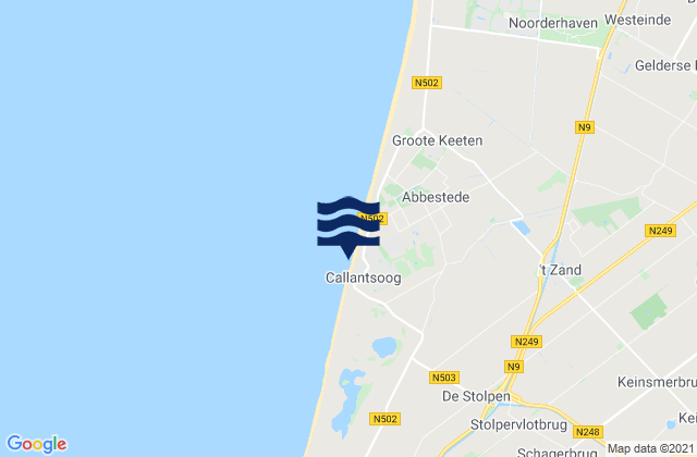 Mappa delle Getijden in Callantsoog, Netherlands
