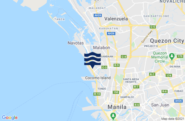 Mappa delle Getijden in Caloocan City, Philippines