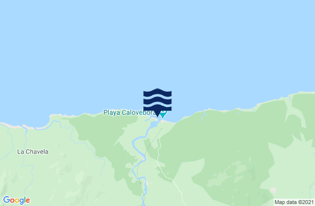 Mappa delle Getijden in Calovébora, Panama