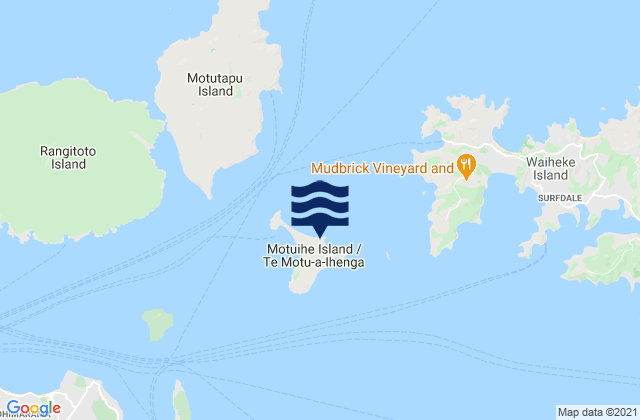 Mappa delle Getijden in Calypso Bay (Otamarau Bay), New Zealand