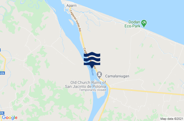 Mappa delle Getijden in Camalaniugan (Cagayan River), Philippines
