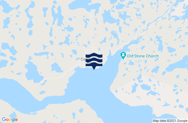 Mappa delle Getijden in Cambridge Bay, Canada