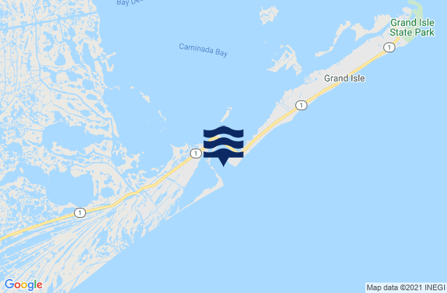 Mappa delle Getijden in Caminada Pass Barataria Bay, United States
