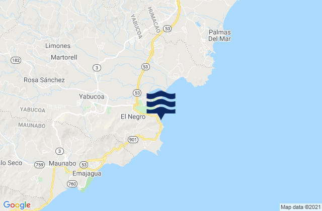 Mappa delle Getijden in Camino Nuevo Barrio, Puerto Rico