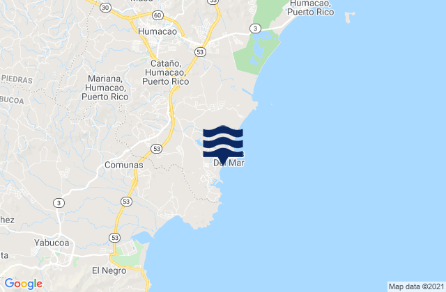 Mappa delle Getijden in Candelero Abajo Barrio, Puerto Rico