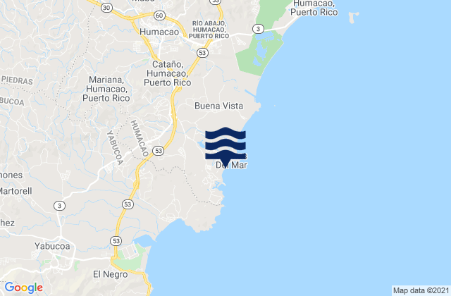 Mappa delle Getijden in Candelero Arriba Barrio, Puerto Rico