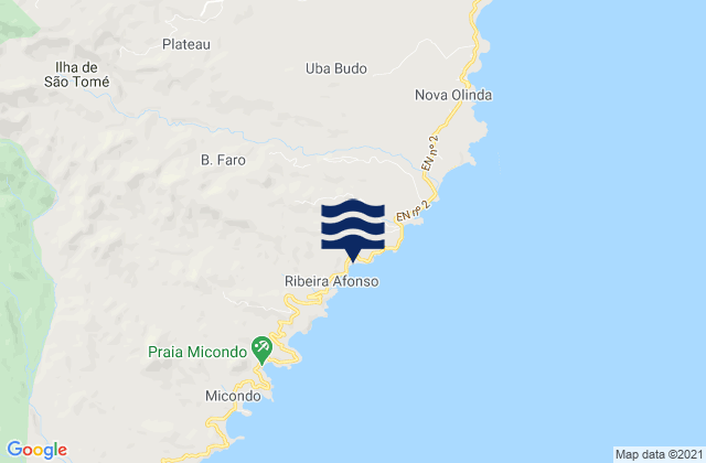 Mappa delle Getijden in Cantagalo District, Sao Tome and Principe