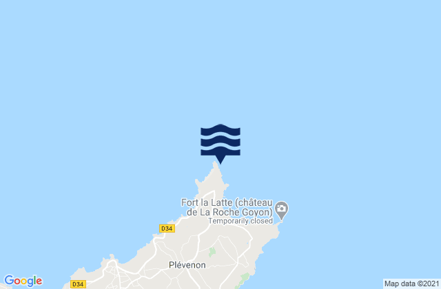 Mappa delle Getijden in Cap Frehel, France