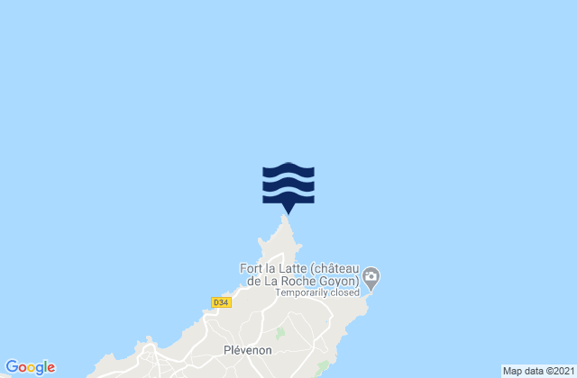 Mappa delle Getijden in Cap Fréhel, France