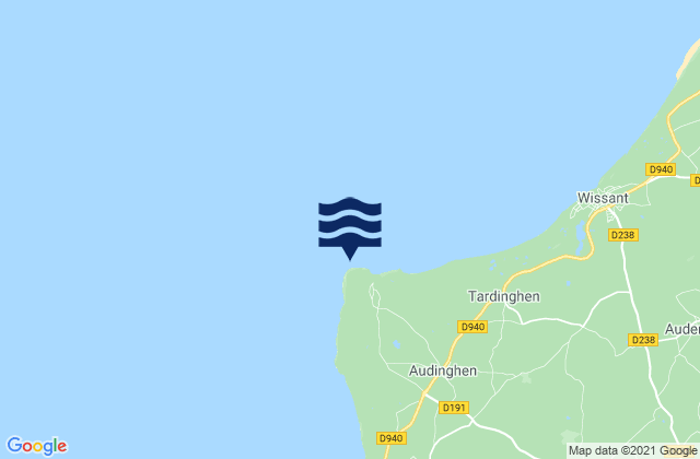 Mappa delle Getijden in Cap Gris-Nez, France