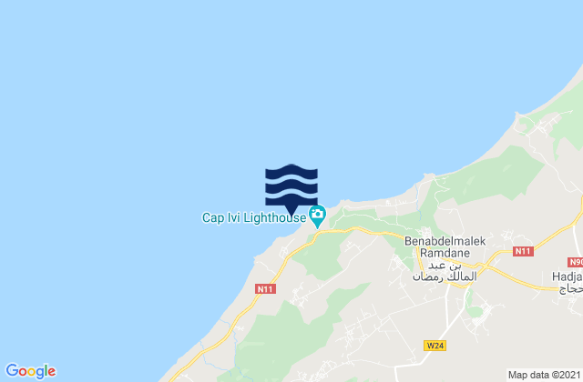 Mappa delle Getijden in Cap Ivi, Algeria