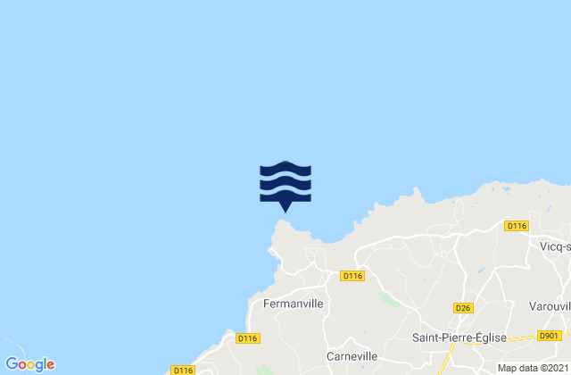 Mappa delle Getijden in Cap Lévi, France