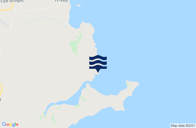 Mappa delle Getijden in Cape Arnhem, Australia