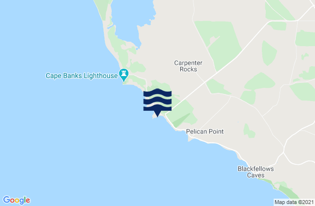 Mappa delle Getijden in Cape Banks, Australia