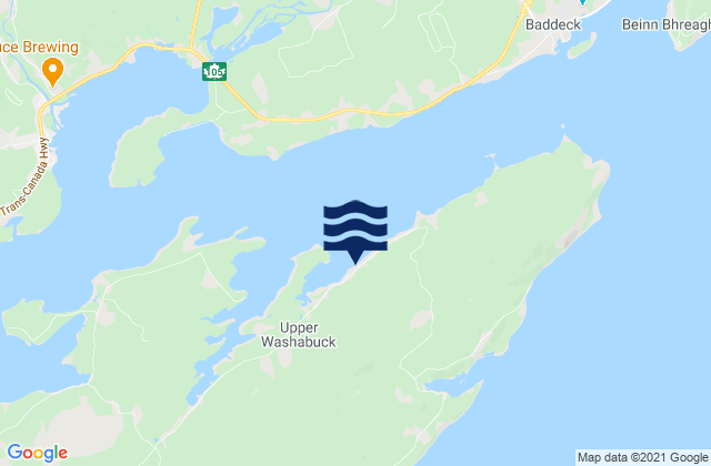 Mappa delle Getijden in Cape Breton Island, Canada