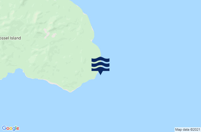 Mappa delle Getijden in Cape Deliverance, Papua New Guinea