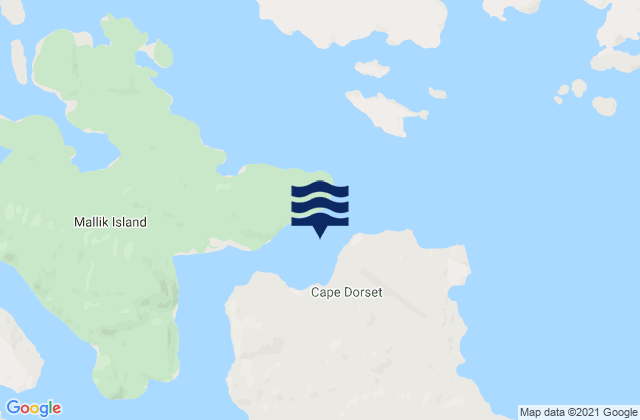 Mappa delle Getijden in Cape Dorset Harbour, Canada