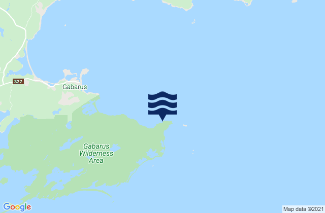 Mappa delle Getijden in Cape Gabarus, Canada