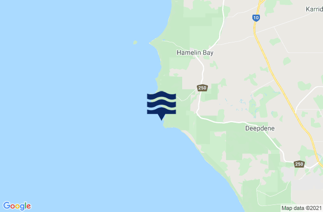 Mappa delle Getijden in Cape Hamelin, Australia