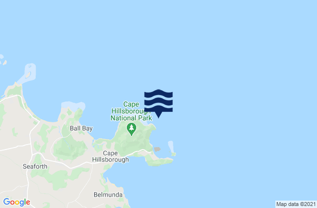 Mappa delle Getijden in Cape Hillsborough, Australia