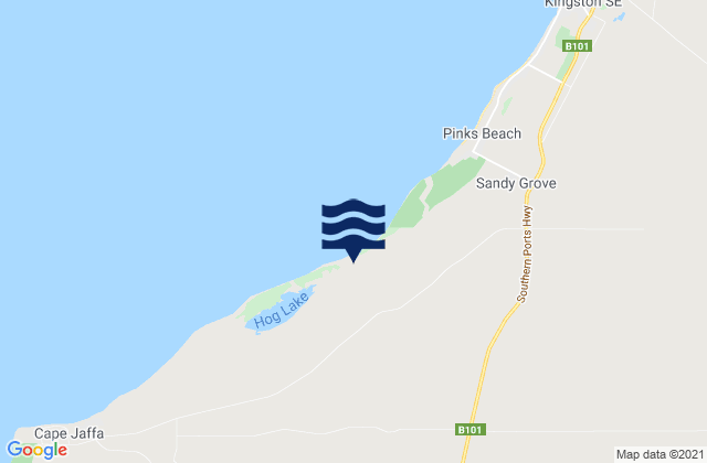 Mappa delle Getijden in Cape Jaffa, Australia