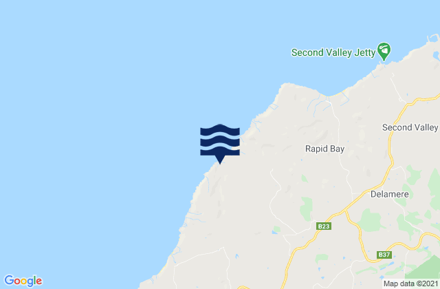 Mappa delle Getijden in Cape Jervis, Australia
