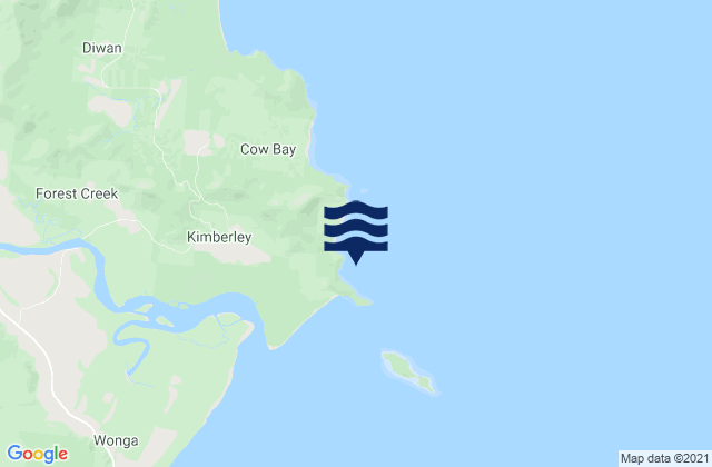 Mappa delle Getijden in Cape Kimberley, Australia