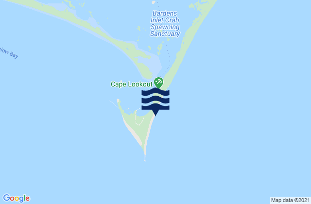 Mappa delle Getijden in Cape Lookout (ocean), United States