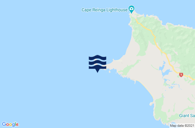 Mappa delle Getijden in Cape Maria van Diemen, New Zealand