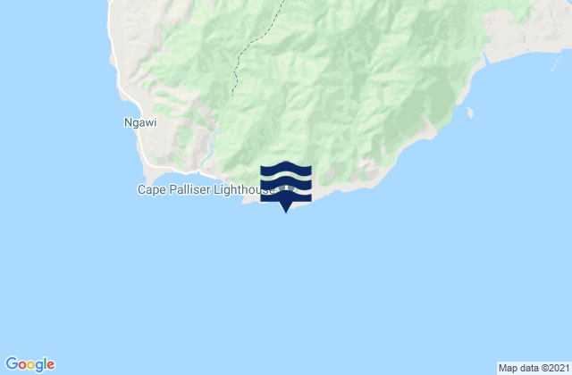 Mappa delle Getijden in Cape Palliser, New Zealand