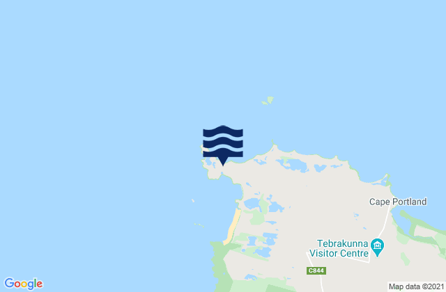 Mappa delle Getijden in Cape Portland, Australia
