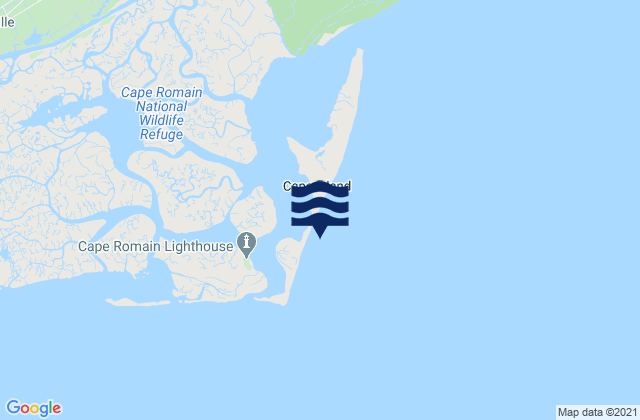 Mappa delle Getijden in Cape Romain, United States