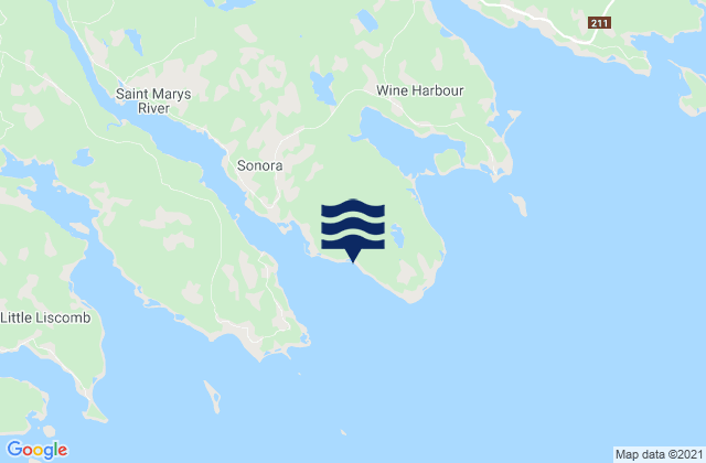 Mappa delle Getijden in Cape St. Marys, Canada
