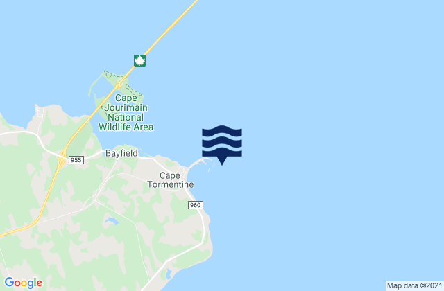 Mappa delle Getijden in Cape Tormentine, Canada