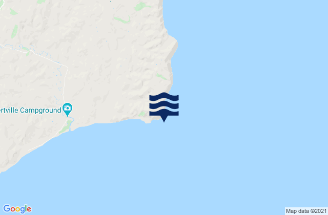 Mappa delle Getijden in Cape Turnagain, New Zealand