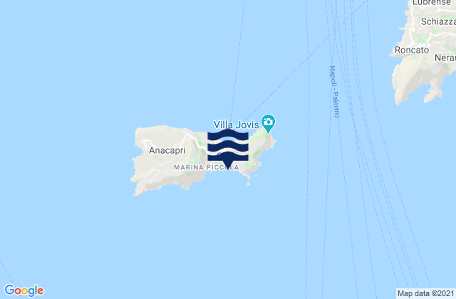 Mappa delle Getijden in Capri, Italy